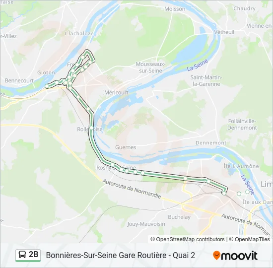 2B Bus Line Map