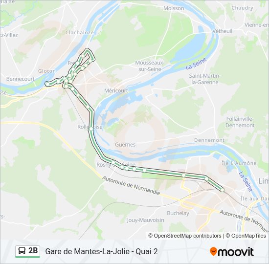 2B Bus Line Map