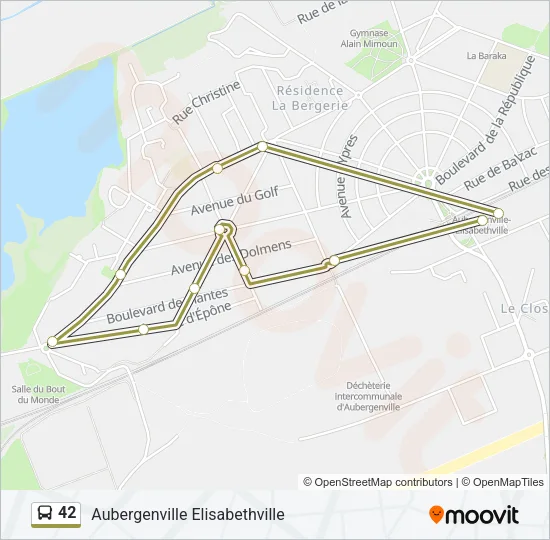 42 Bus Line Map