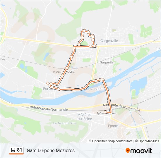 81 Bus Line Map