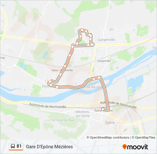 81 Bus Line Map
