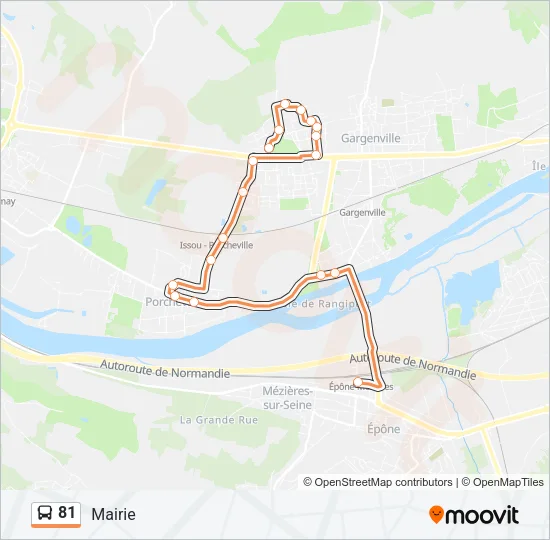 81 Bus Line Map