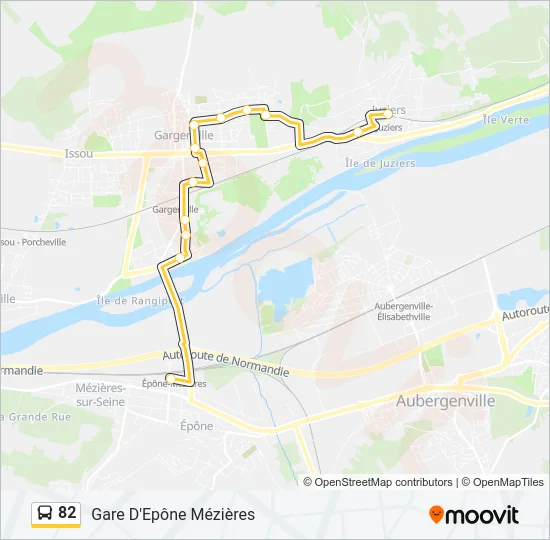82 Bus Line Map