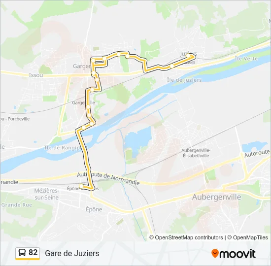 82 Bus Line Map