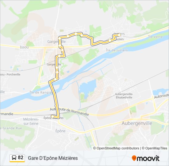Mapa de 82 de autobús