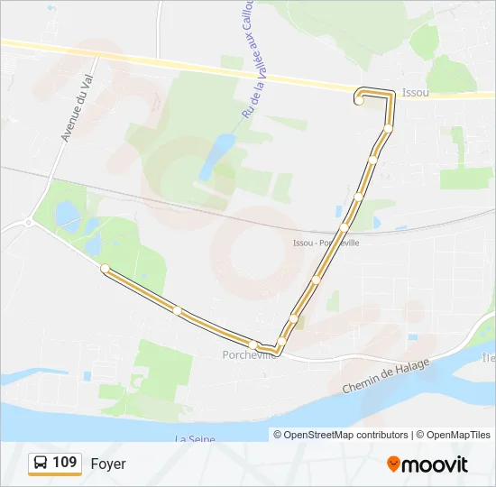 109 Bus Line Map
