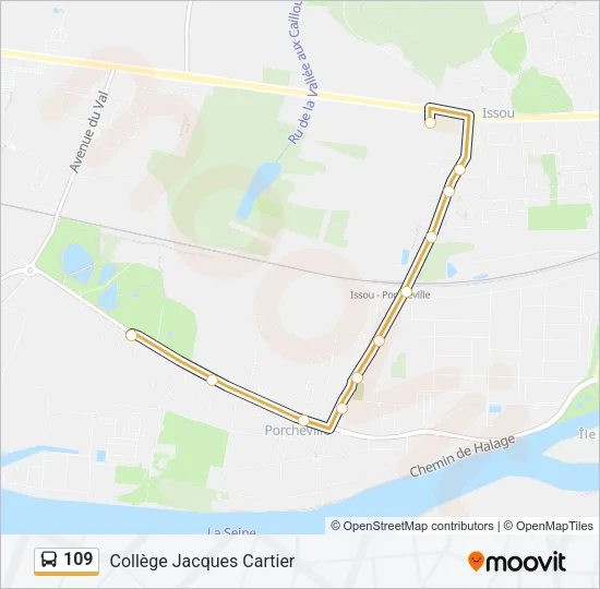 109 Bus Line Map