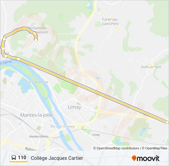 110 Bus Line Map