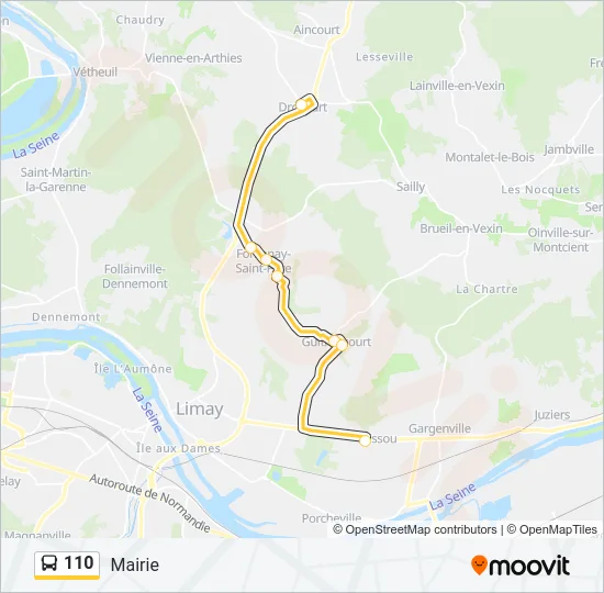 110 Bus Line Map
