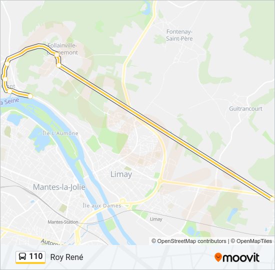 110 Bus Line Map