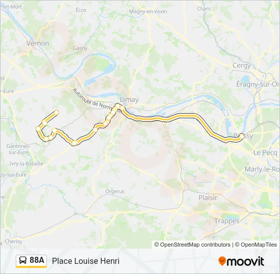 88A Bus Line Map