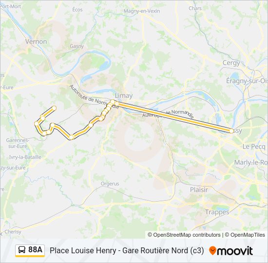 88A Bus Line Map