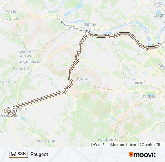 88B Bus Line Map