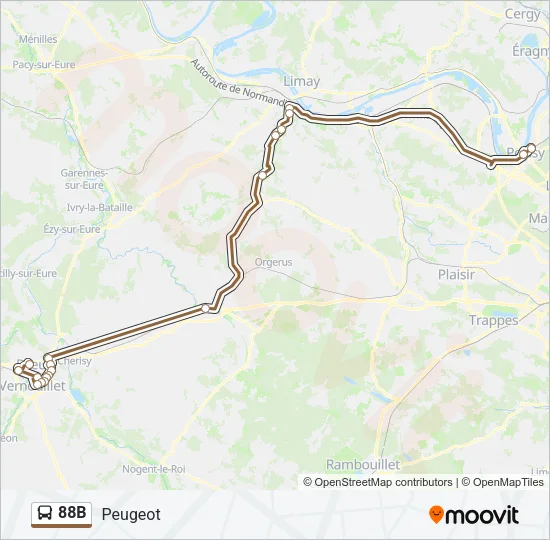 88B Bus Line Map