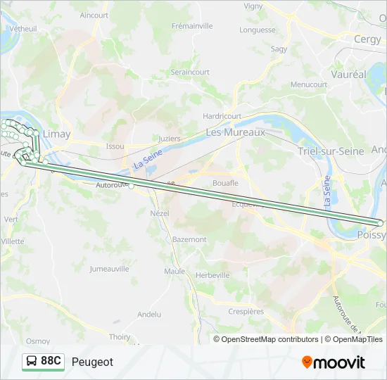 88C Bus Line Map