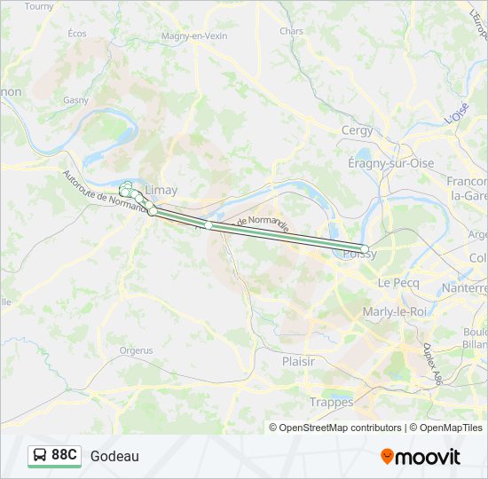 88C Bus Line Map