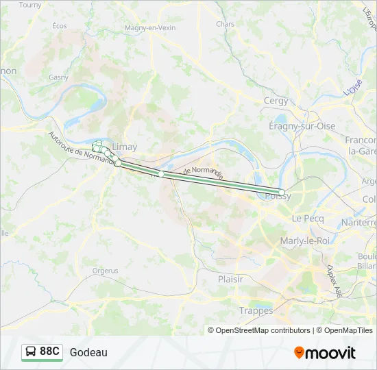 88C Bus Line Map