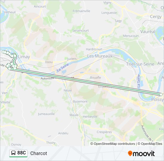 88C Bus Line Map