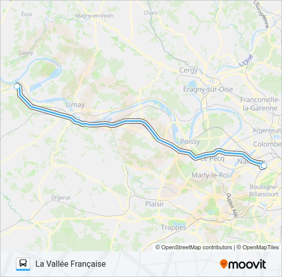 EXP A14 B Bus Line Map