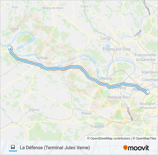 EXP A14 B Bus Line Map