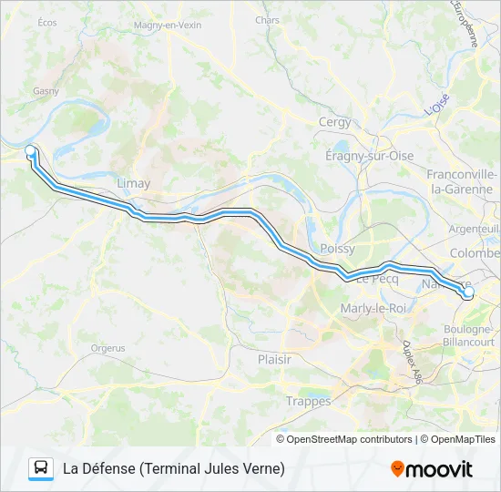 EXP A14 B Bus Line Map