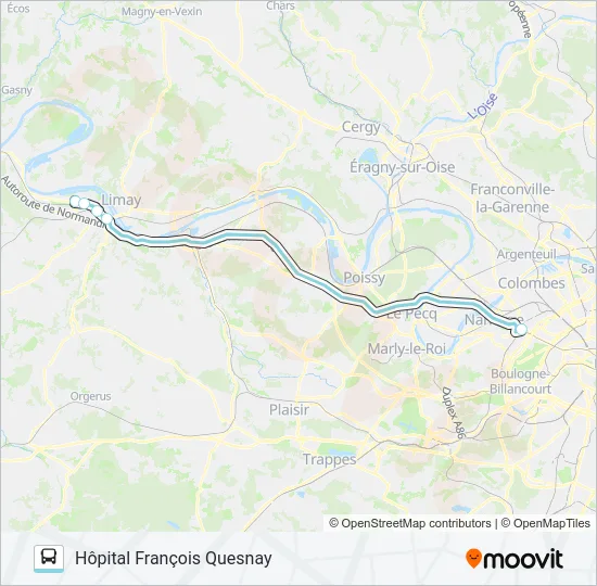 EXP A14 M Bus Line Map