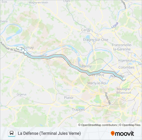 EXP A14 M Bus Line Map