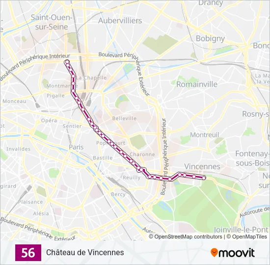 56 Bus Line Map