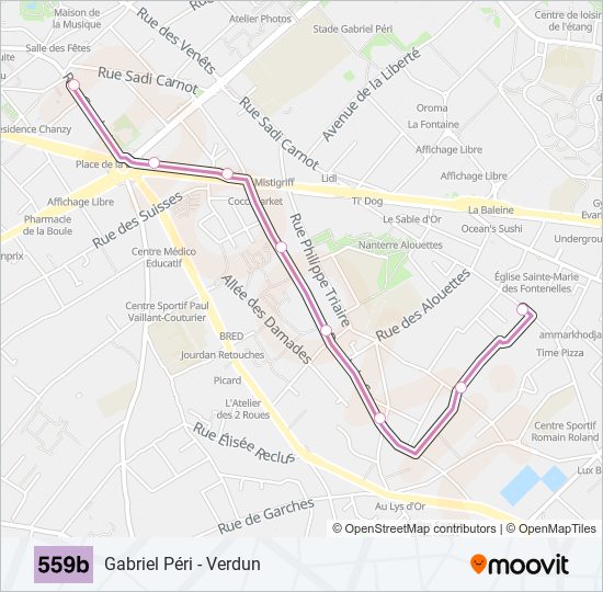 559B bus Line Map