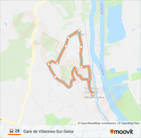 28 Bus Line Map