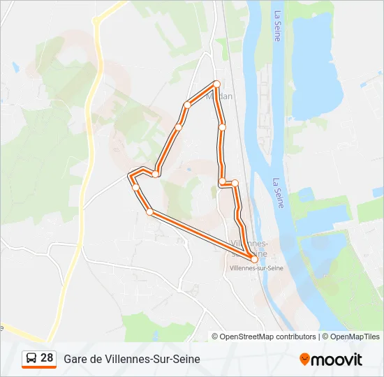 28 Bus Line Map