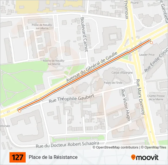 127 Bus Line Map