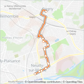 127 Bus Line Map
