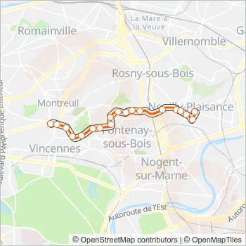 127 Bus Line Map