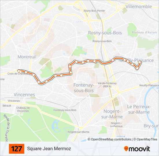 127 Bus Line Map
