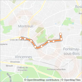 127 Bus Line Map