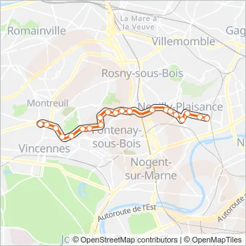 127 Bus Line Map