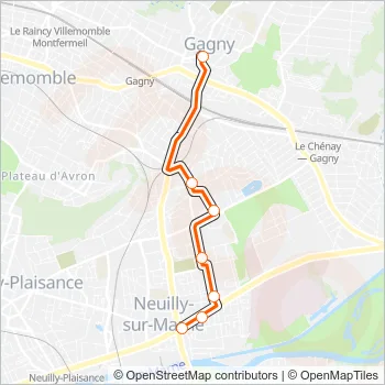 127 Bus Line Map