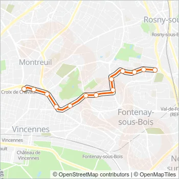 127 Bus Line Map