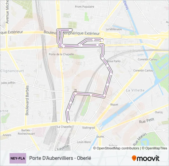 NEY-FLA Bus Line Map