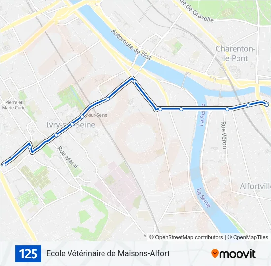 125 Bus Line Map