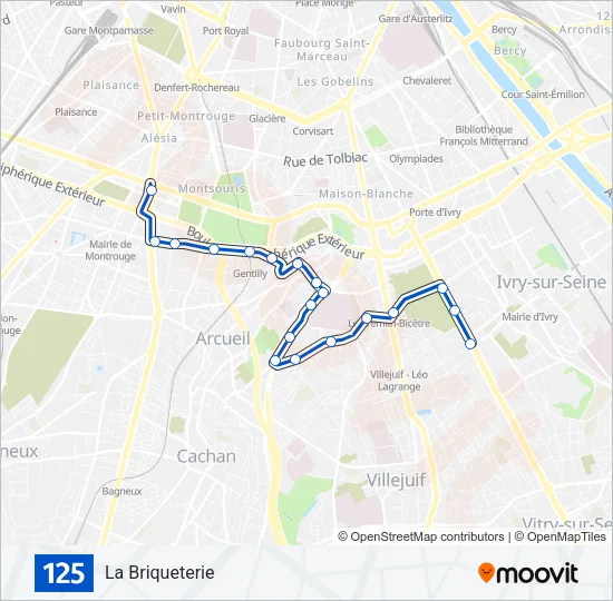 125 Bus Line Map