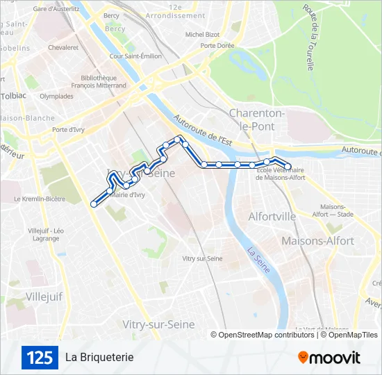 125 Bus Line Map