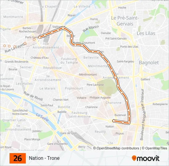 26 Bus Line Map