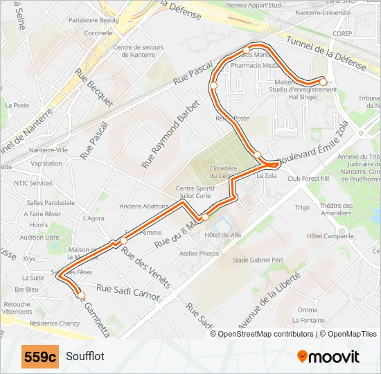559C Bus Line Map