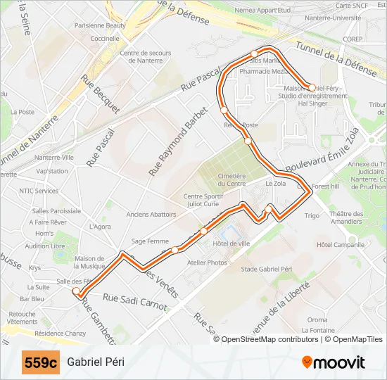 559C Bus Line Map