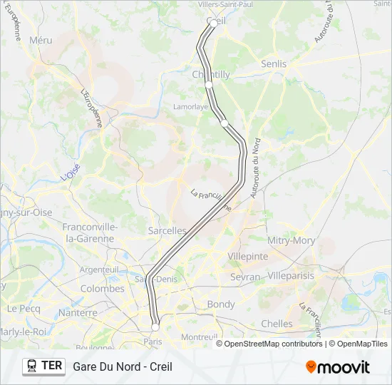 TER Train Line Map