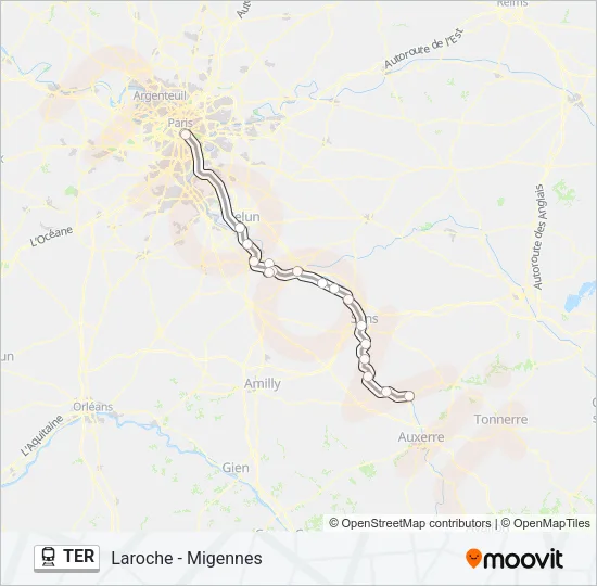 TER Train Line Map