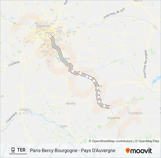 TER Train Line Map