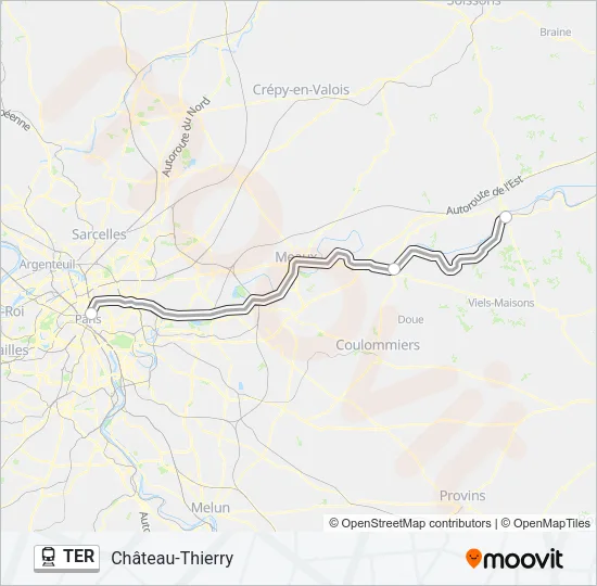 TER Train Line Map